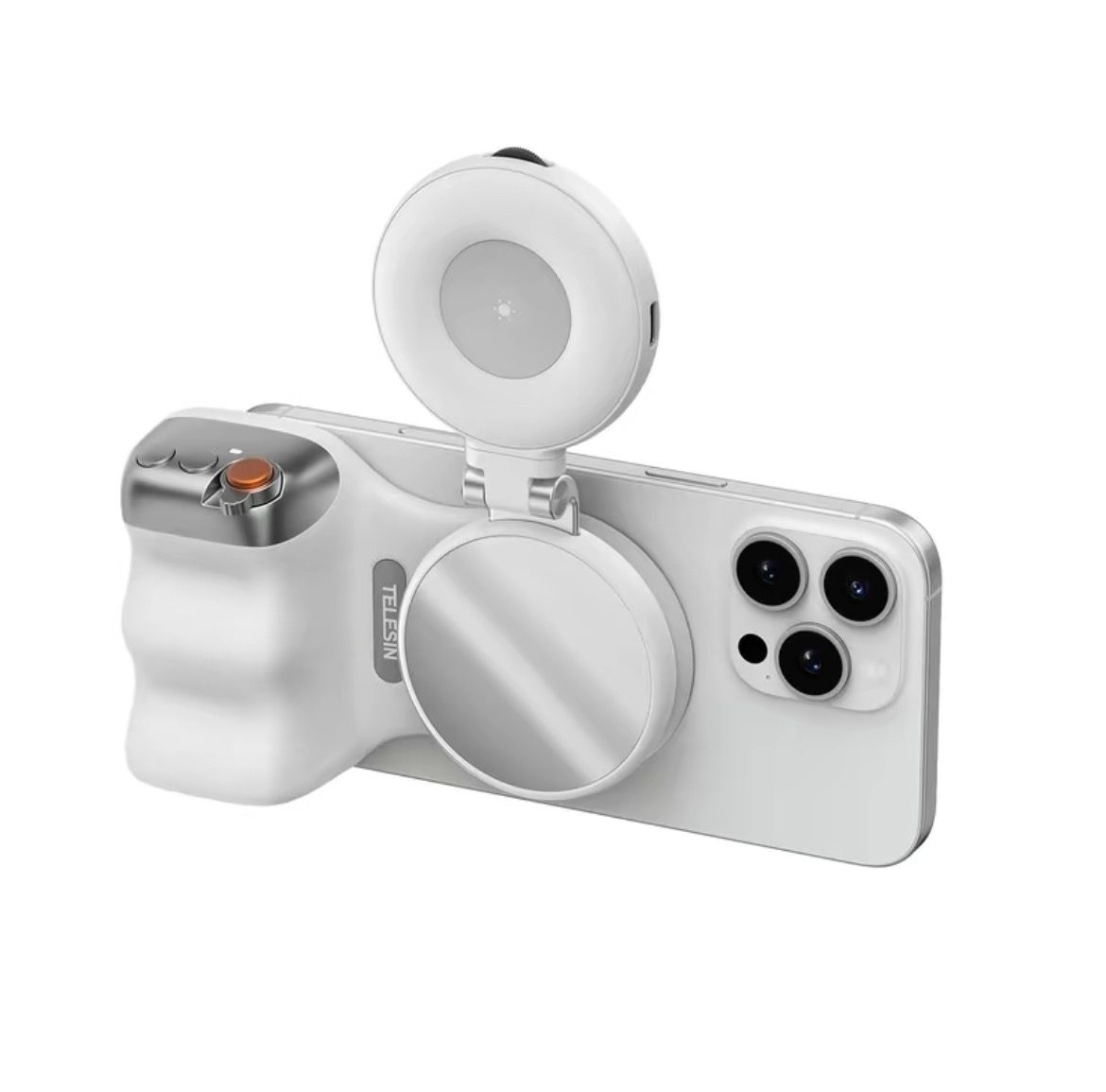  Magnetic Phone Camera Grip with Wireless Shutter – DSLR-Style Handle for iPhone & Android, 1/4" Screw, Ergonomic Design, Perfect for Vlogging, Selfies, and Steady Shots, Compatible with iPhone 17