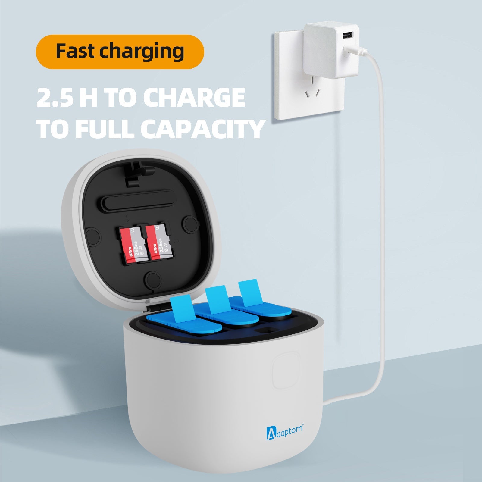 AllinBox Portable Storage Charger for GoPro Battery 9-12