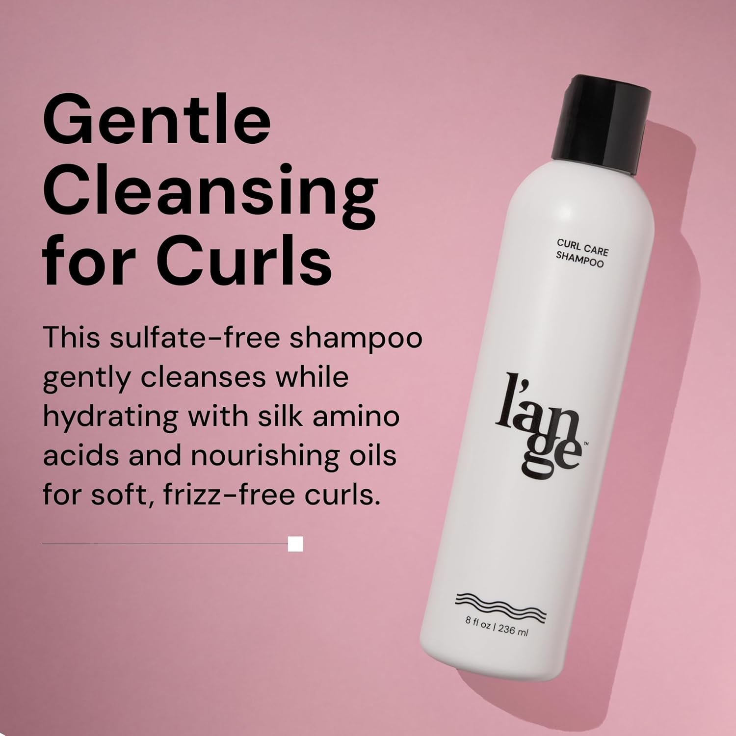 L'ANGE HAIR Curl Care Gentle Shampoo | Best Shampoo for Curls | Nourishing & Moisturizing | Reduces Frizz | Boosts Bounce & Shine | Sulfate free | Paraben Free | Silicone Free