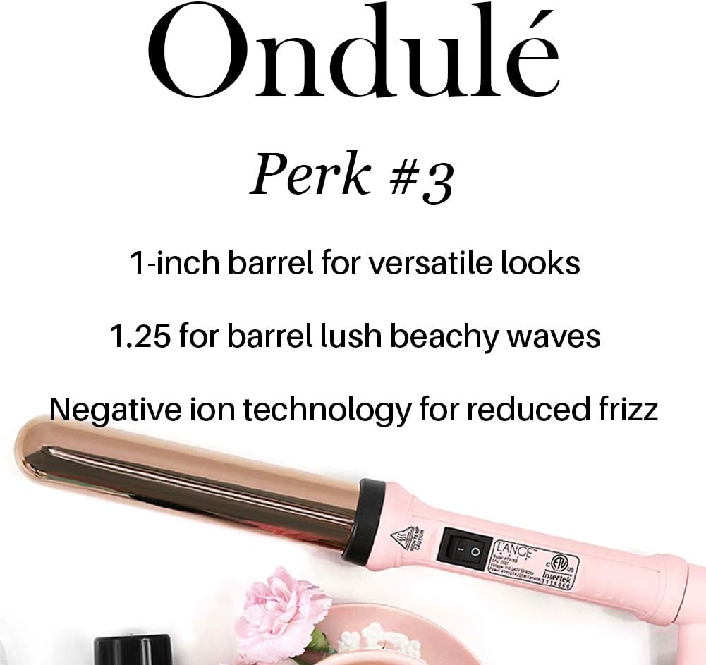 L'ANGE HAIR Ondulé 32 MM Ceramic Curling Wand | Professional Hot Tools Curling Iron 1.25 Inch | Salon Hair Styling Wands for Beach Waves | Best Hair Curler Wand for Frizz-Free, Lasting Curls