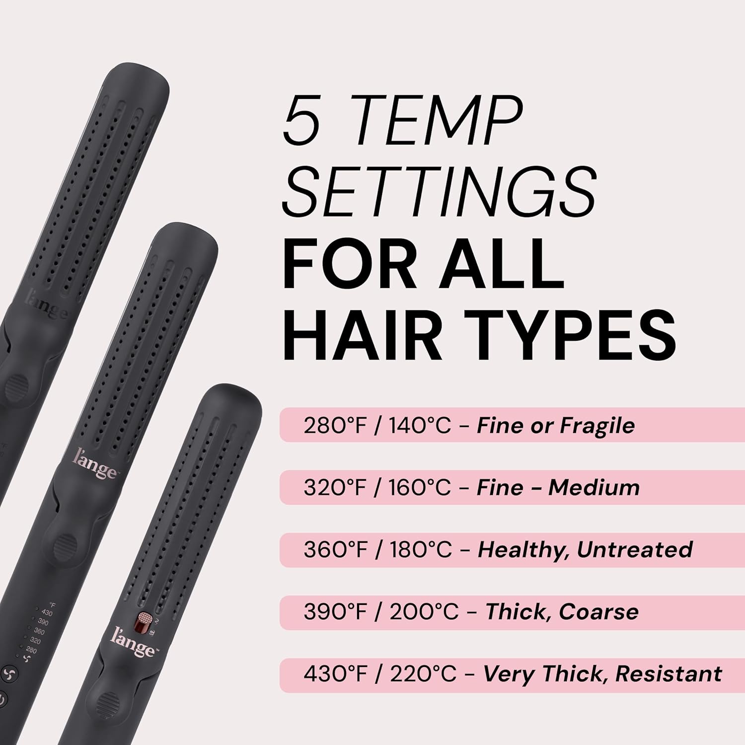 L'ANGE HAIR Le Duo Standard 360° Airflow 2 in 1 Straightener and Curler | 1 Inch Curling Wand & Titanium Flat Iron with 3.5" Plates | Hair Straightener & Curler for Short to Medium Hair (Black)