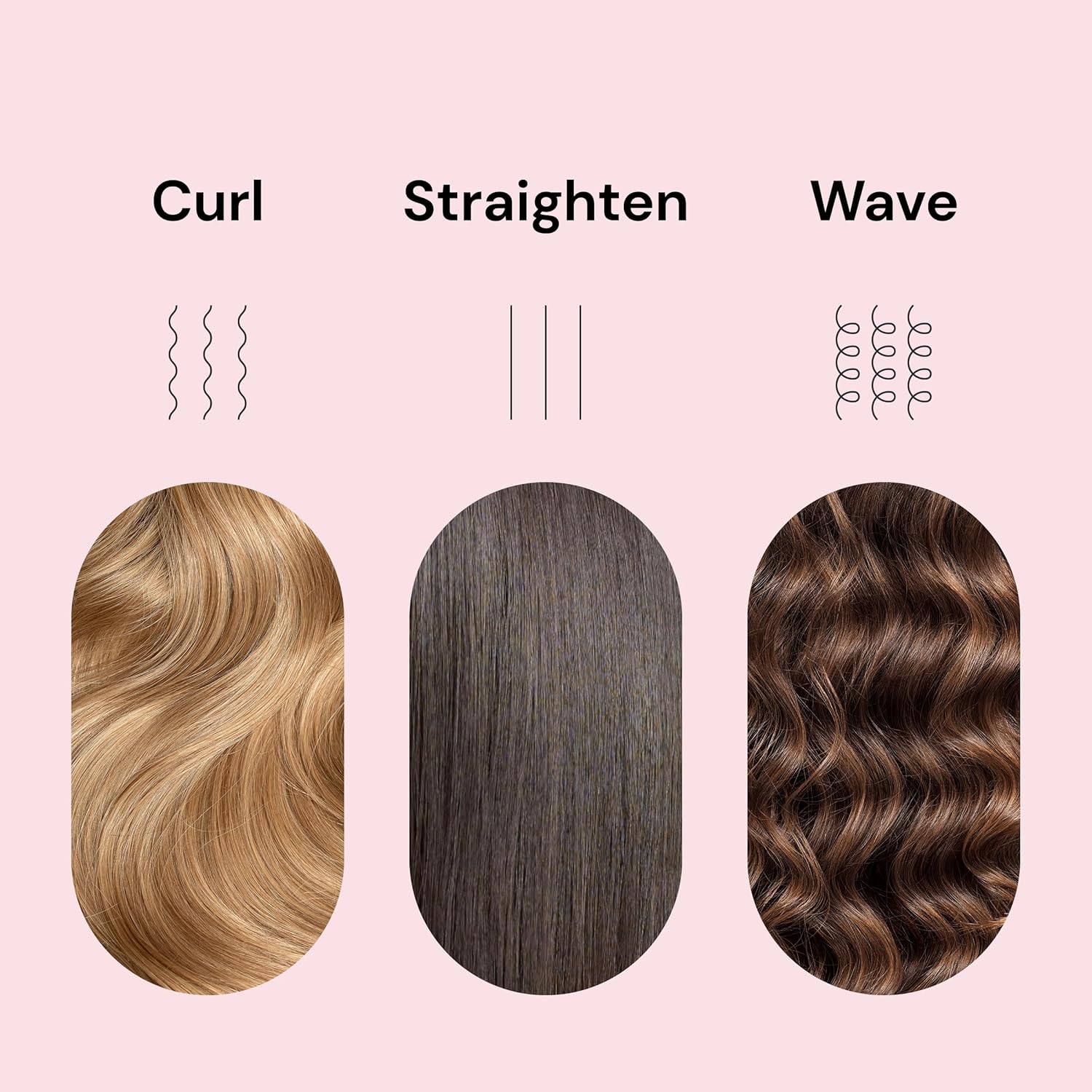 L'ANGE HAIR Le Duo Standard 360° Airflow 2 in 1 Straightener and Curler | 1 Inch Curling Wand & Titanium Flat Iron with 3.5" Plates | Hair Straightener & Curler for Short to Medium Hair (Black)