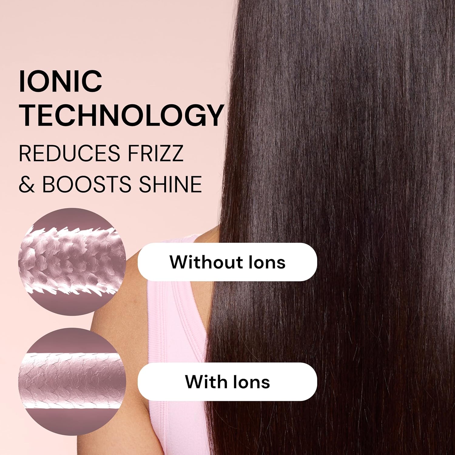 L’ANGE HAIR Axia HaloRing Ionic Hair Dryer | High Speed Professional Blow Dryer for Smooth, Frizz-Free Styles | Lightweight Brushless Motor with Concentrator & Wall Mount | 4 Heat Settings | Off-white