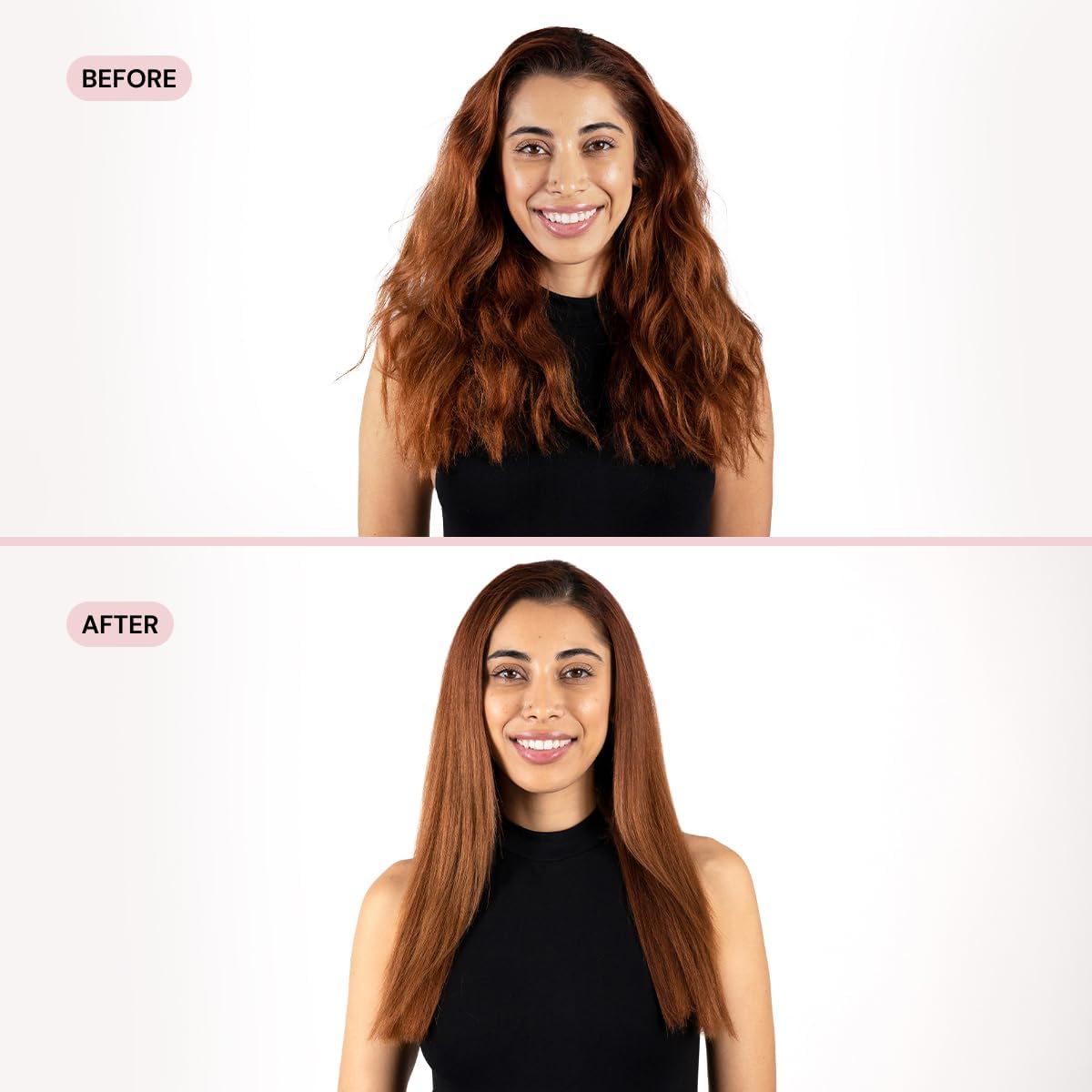 L'ANGE HAIR Le Vite Curve Ceramic Straightening Brush | Heated Straightener Flat Iron for Smooth, Anti Frizz Hair | for All Hair Lengths | Hot Styling Brush for Effortless Straightening (Black)