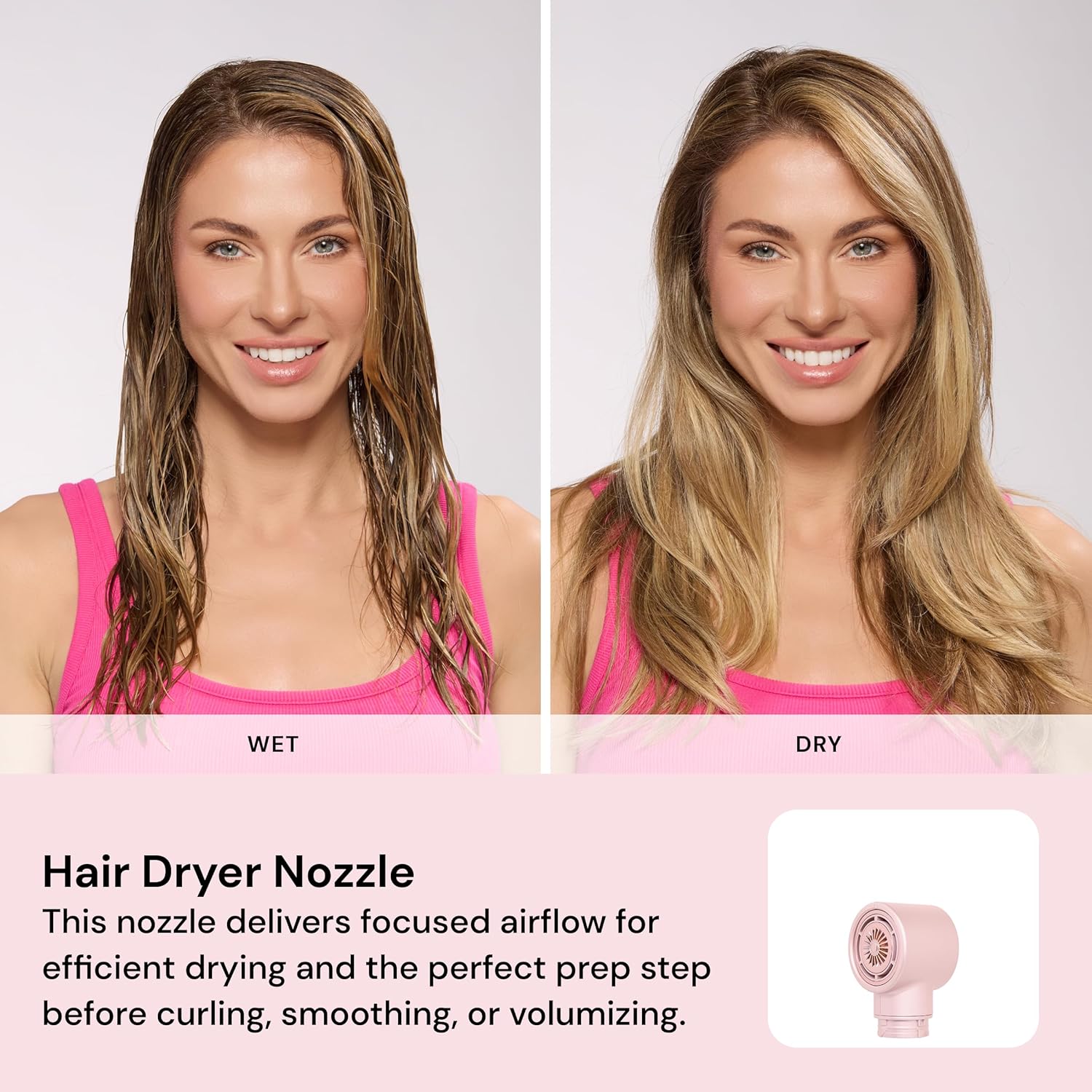 L'ANGE HAIR TurboStyle All-in-One Air Styling & Drying System | 5-in-1 Attachments with Auto-Wrap Curlers & Volumizing Brush | Fast-Drying Brushless Motor Dryer | Dual Voltage | All Hair Types (Blush)