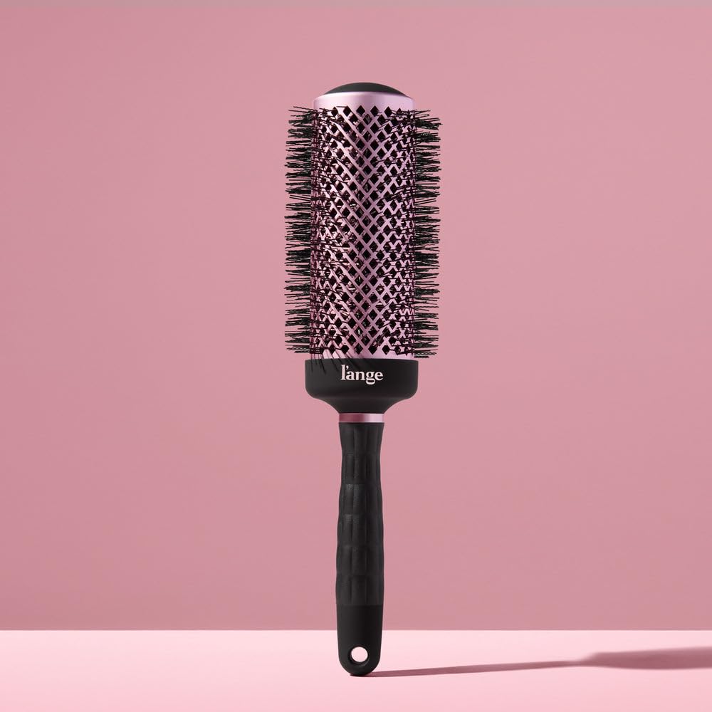 L'ANGE HAIR VolumePro Extra-Long Ceramic Ionic Round Brush, Black | For Blow Drying, Curling & Styling | Adds Volume, Reduces Frizz & Boosts Shine | Ideal for Extra-Long Hair (53mm)
