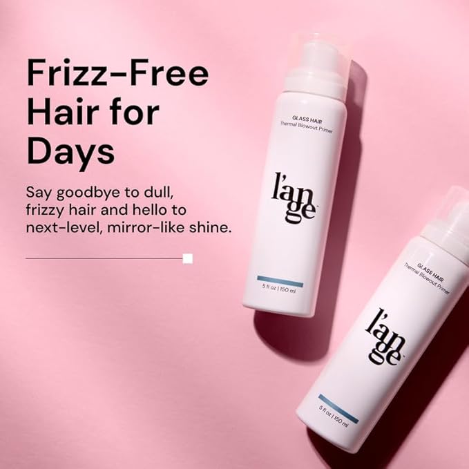 L'ANGE HAIR Glass Hair Heat Protectant Spray | Anti-Frizz Blow Dry Mist | Long Lasting Hold & Shine | Humidity Protection | Thermal Heat Protection Spray | Lightweight Blow Out Primer, 5 fl oz, 2-Pack