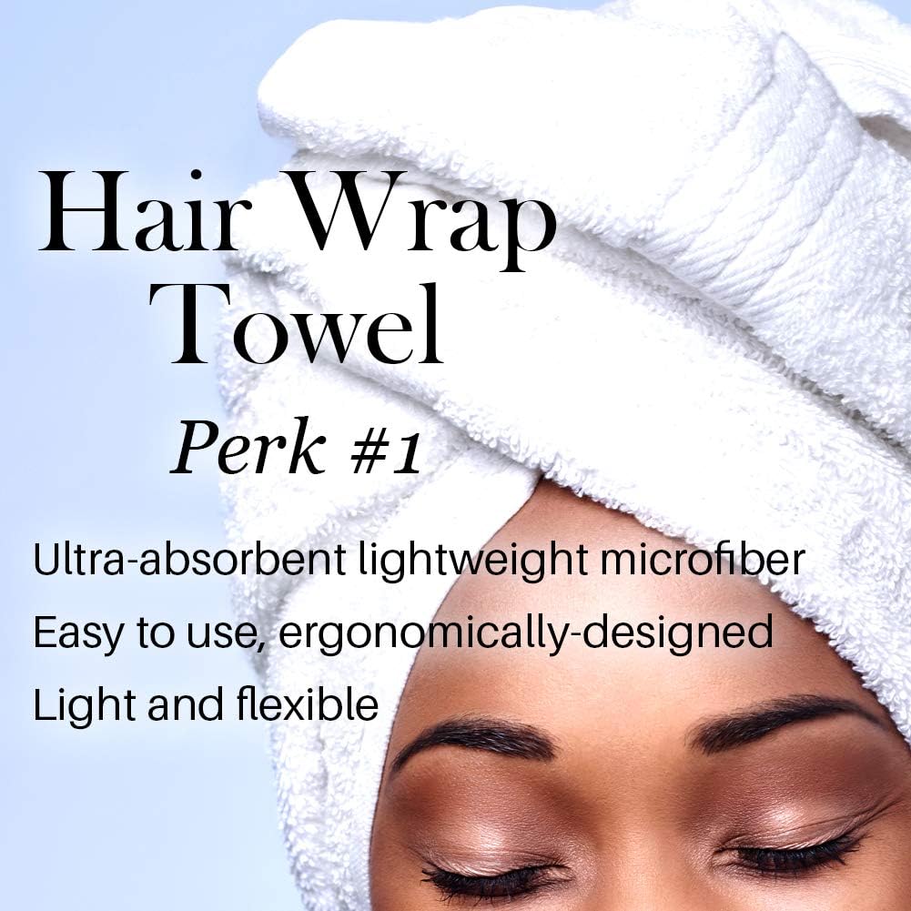 L'ANGE HAIR Microfiber Hair Wrap | Quick-Dry & Frizz-Free Towel for All Hair Types | Ideal for Sleep, Shower & More