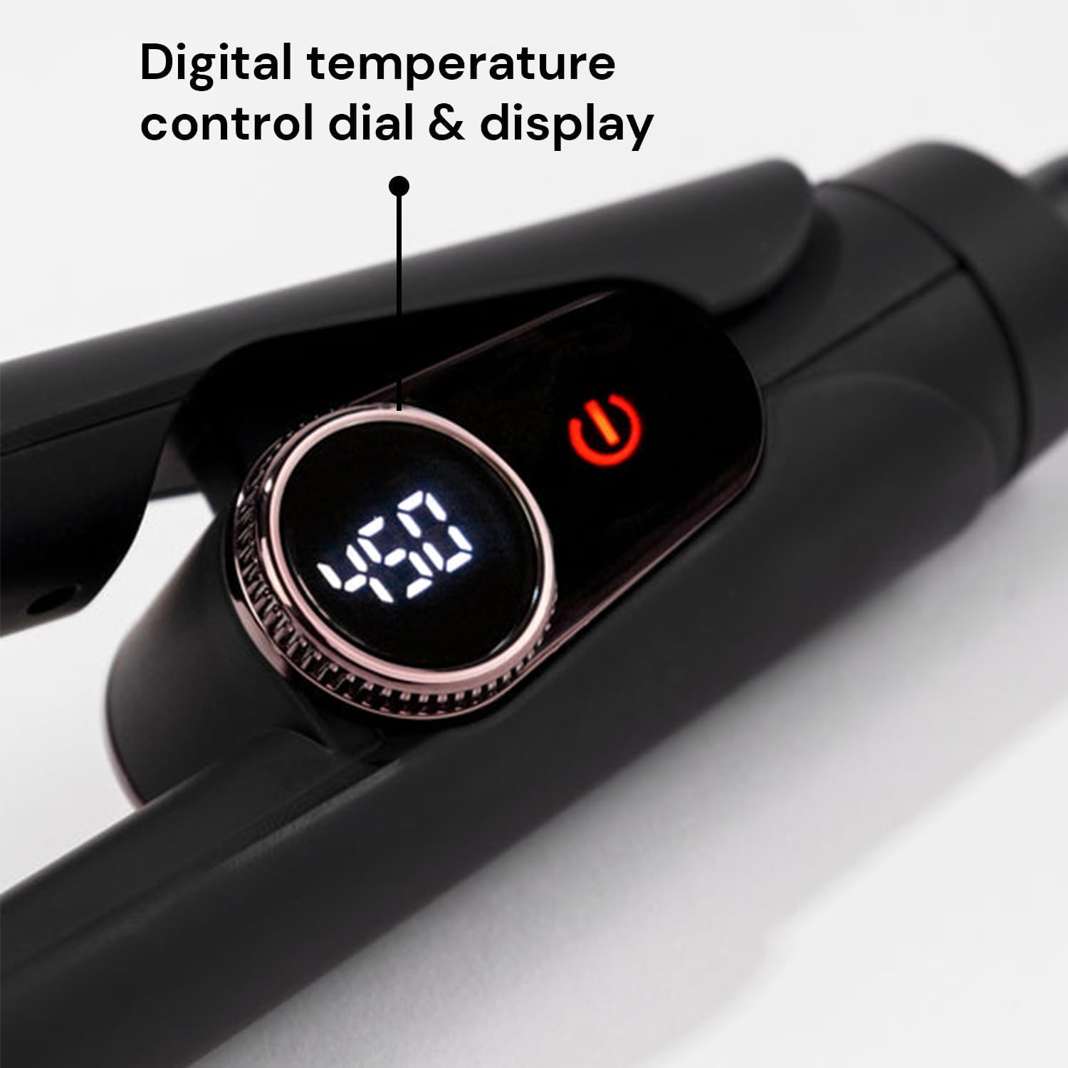 L'ANGE HAIR Le Titane Titanium Flat Iron | Hair Straightener with Curved Edges for Versatile Styling | Dual Voltage Flat Iron with Infrared Heat & Adjustable Temperature | 1.75" Black
