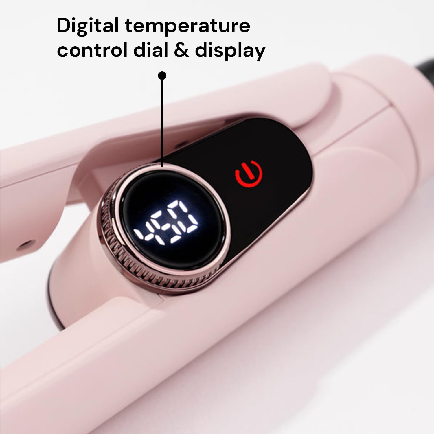 L'ANGE HAIR Le Titane Titanium Flat Iron | Hair Straightener with Curved Edges for Versatile Styling | Dual Voltage Flat Iron with Infrared Heat & Adjustable Temperature | 1.75" Blush