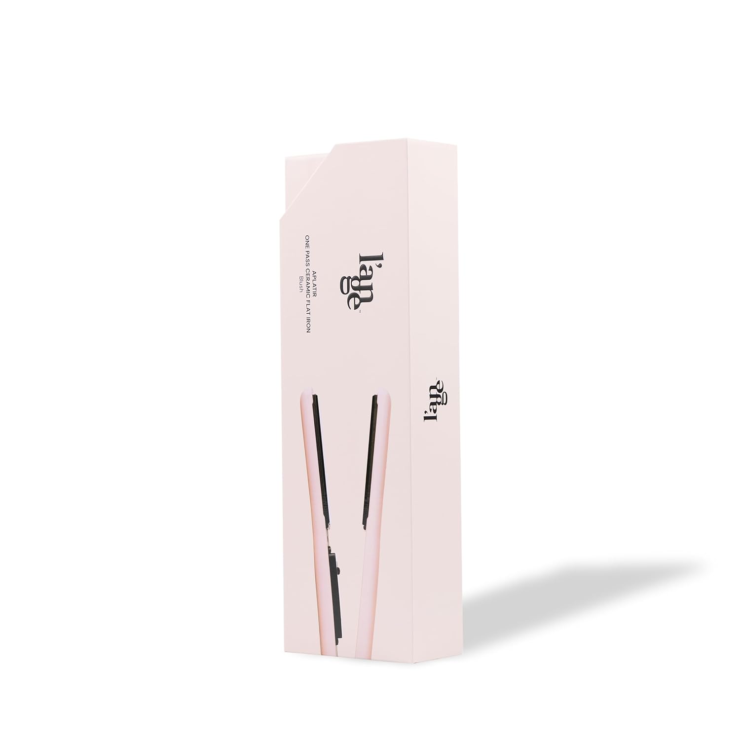 L'ANGE HAIR Aplatir Ceramic 1" Flat Iron | Adjustable Temp & Dual Voltage Hair Straightener | Tourmaline-Infused Plates for Smooth, Frizz-Free Styling | 1 Inch Styling Tool (Blush)