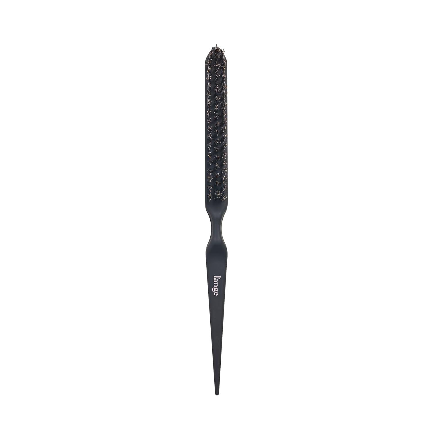 L'ANGE HAIR Detangling Teasing Brush with Nylon & Boar Bristles | Precise Sectioning | Adds Volume & Root Lift | Tames Flyaways & Frizz | Indented Grip | All Hair Types (Black)