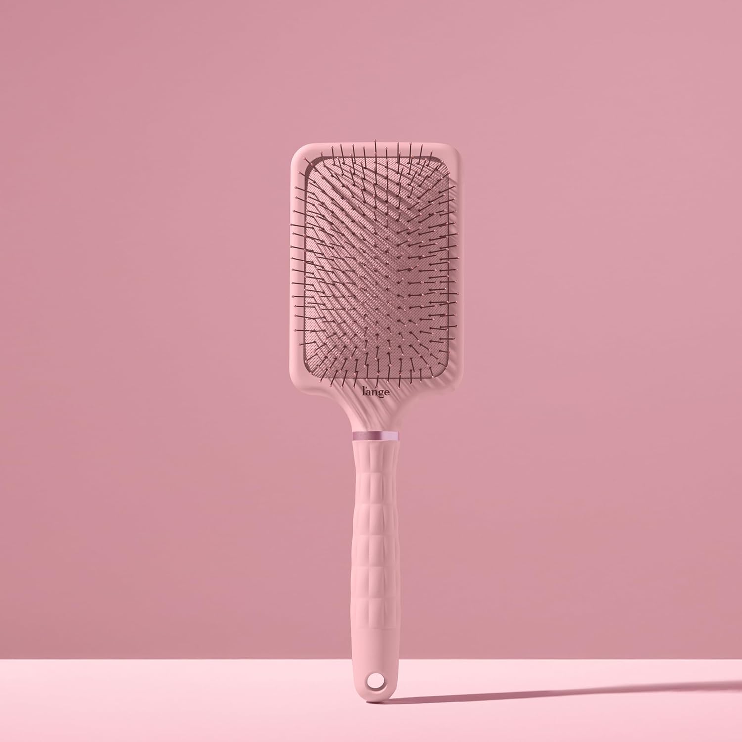 L'ANGE HAIR Detangling Paddle Brush | Gentle Nylon Bristles for Wet & Dry Hair | Smooth Detangling & Scalp Massage | Lightweight, Non-Slip Handle | Works for All Hair Types (Blush)