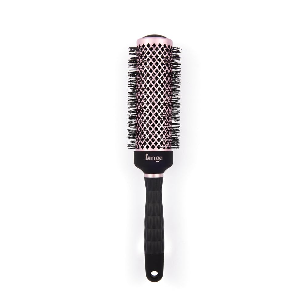 L'ANGE HAIR VolumePro Extra-Long Ceramic Ionic Round Brush, Black | For Blow Drying, Curling & Styling | Adds Volume, Reduces Frizz & Boosts Shine | Ideal for Extra-Long Hair (43mm)