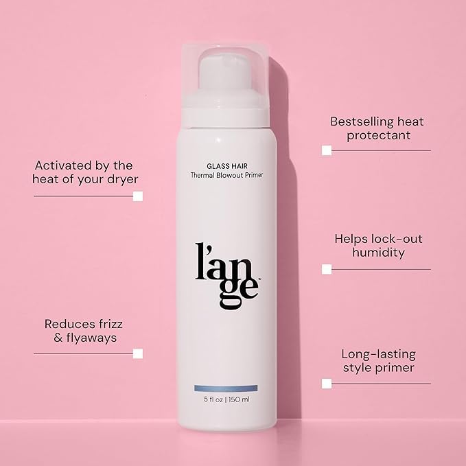L'ANGE HAIR Glass Hair Heat Protectant Spray | Anti-Frizz Blow Dry Mist | Long Lasting Hold & Shine | Humidity Protection | Thermal Heat Protection Spray | Lightweight Blow Out Primer, 5 fl oz, 2-Pack