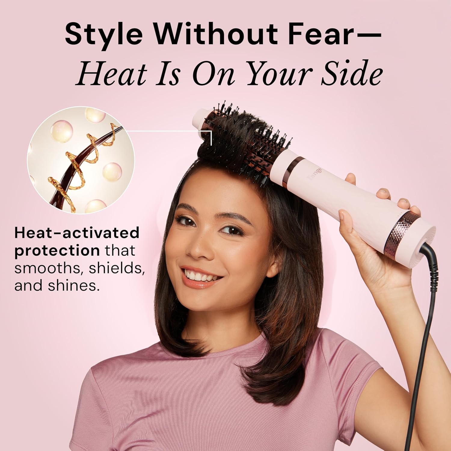 L'ANGE HAIR Glass Hair Heat Protectant Spray | Anti-Frizz Blow Dry Mist | Long Lasting Hold & Shine | Humidity Protection | Thermal Heat Protection Spray | Lightweight Blow Out Primer, 5 fl oz Bottle
