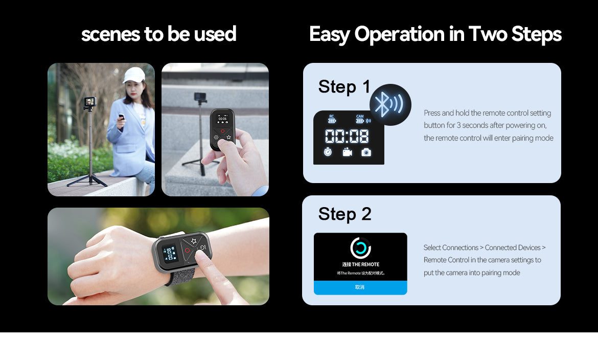 TELESIN T10 Smart Wireless Remote Control for GoPro 10/9/8/Max