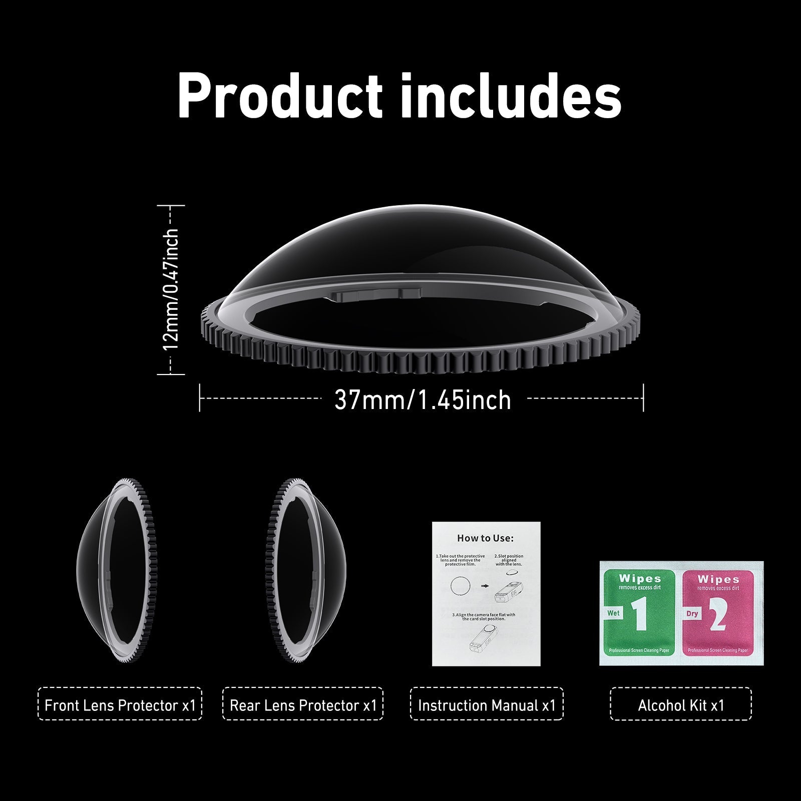 Telesin Dual Lens Protection Set For Insta360 X5