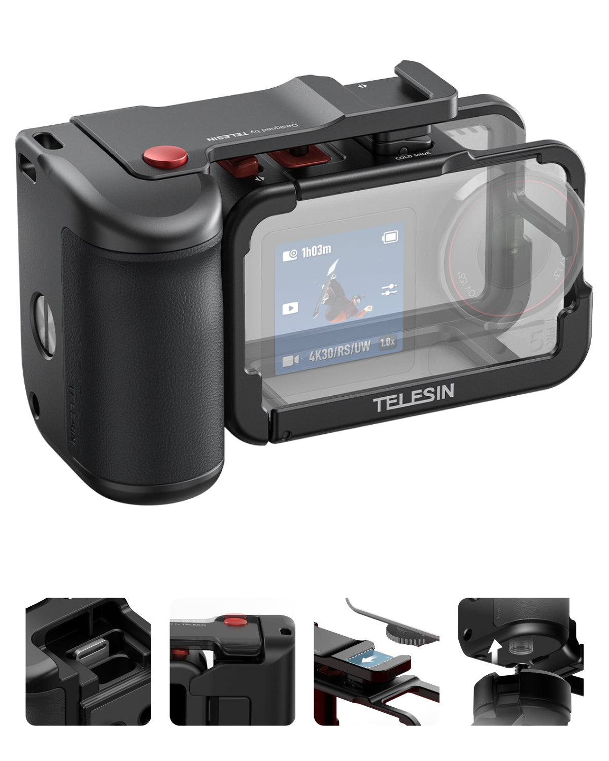 TELESIN StreetGrip Kit for Action 3-5