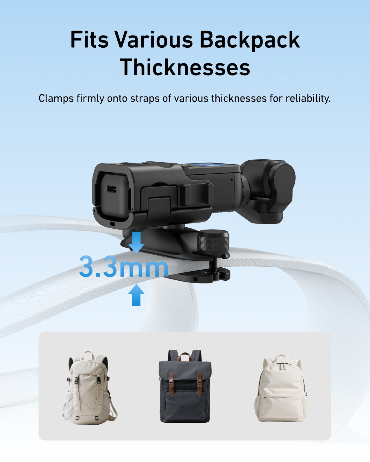 Quick-release Backpack Mount for Pocket 3