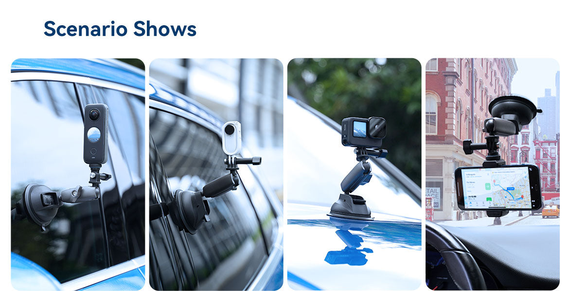 TELESIN Camera Suction Cup Mount