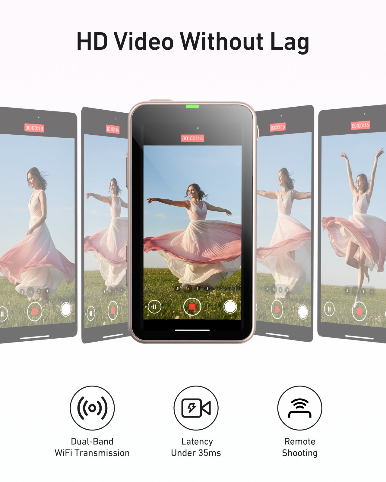 Magnetic Selfie & Vlog Monitor Screen for Phone