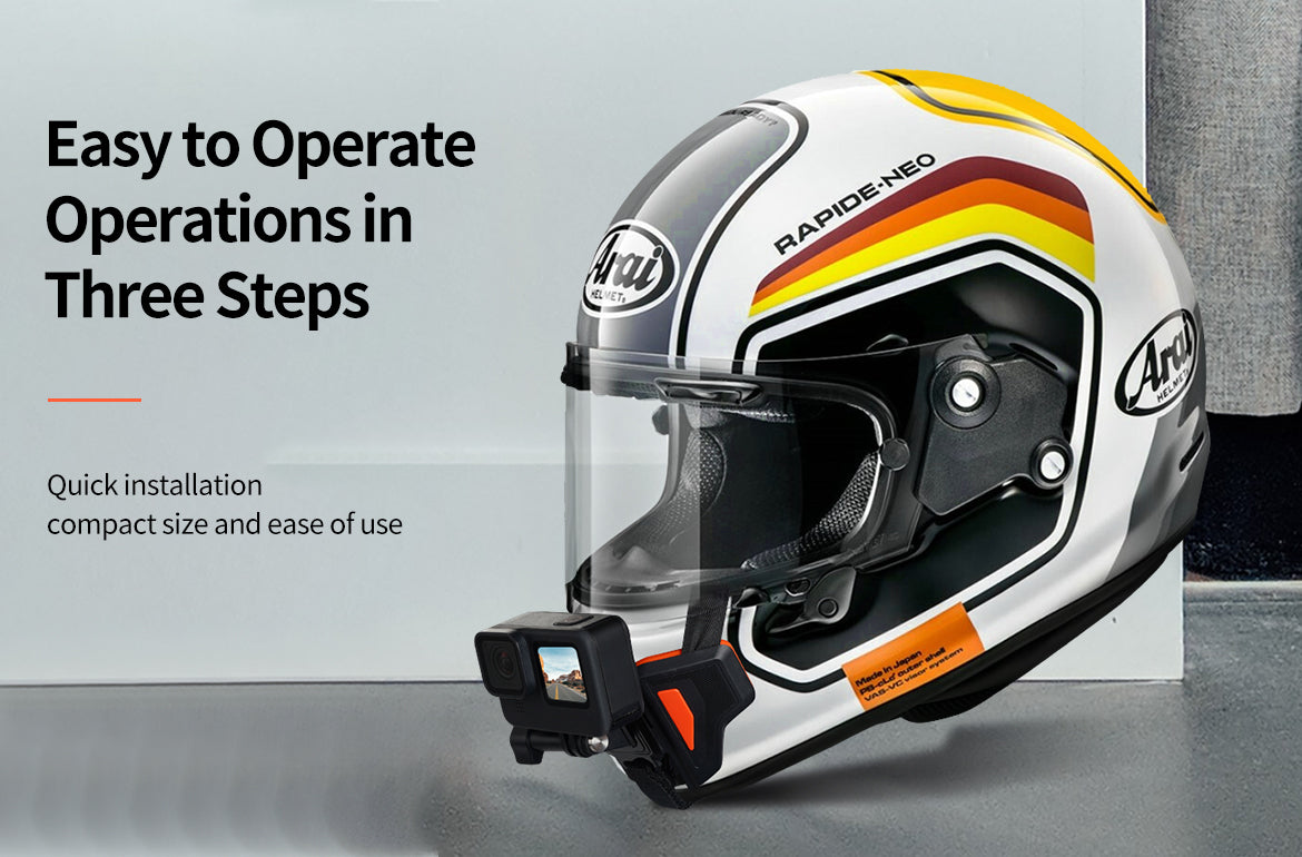 TELESIN Motorcycle Helmet Chin Strap Mount for GoPro