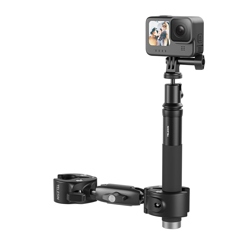 TELESIN Double-headed Crab Clamp Bike/Moto Pipe Clamp