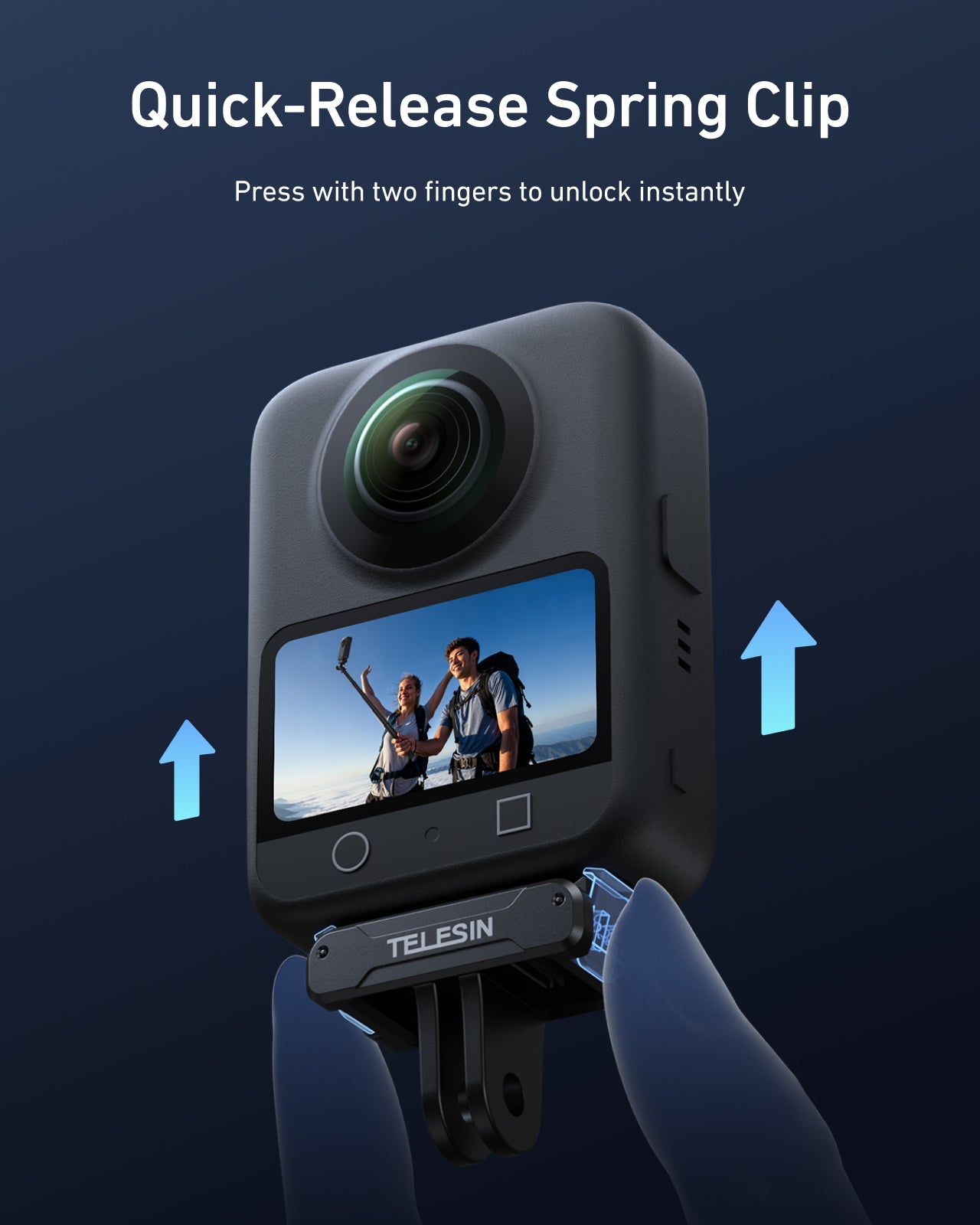 TELESIN Magnetic Quick-Release Adapter Mount