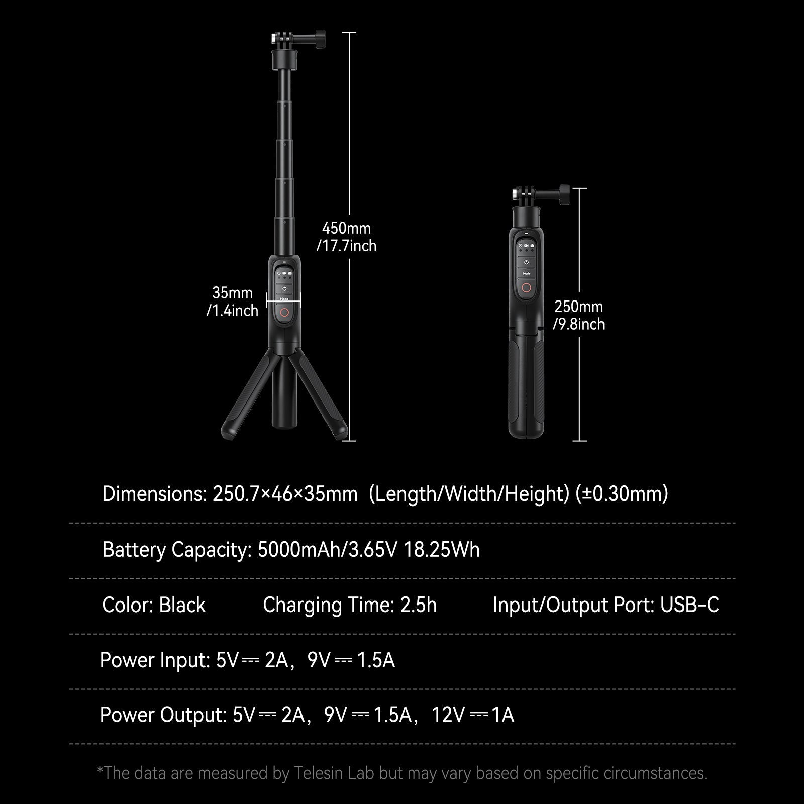 Shorty Rechargeable Selfie Stick