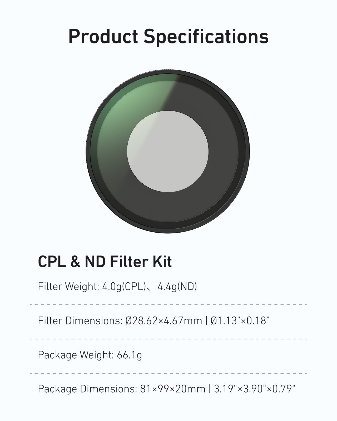 CPL + ND8/16/32 Filter Kit for Insta360 Go Ultra