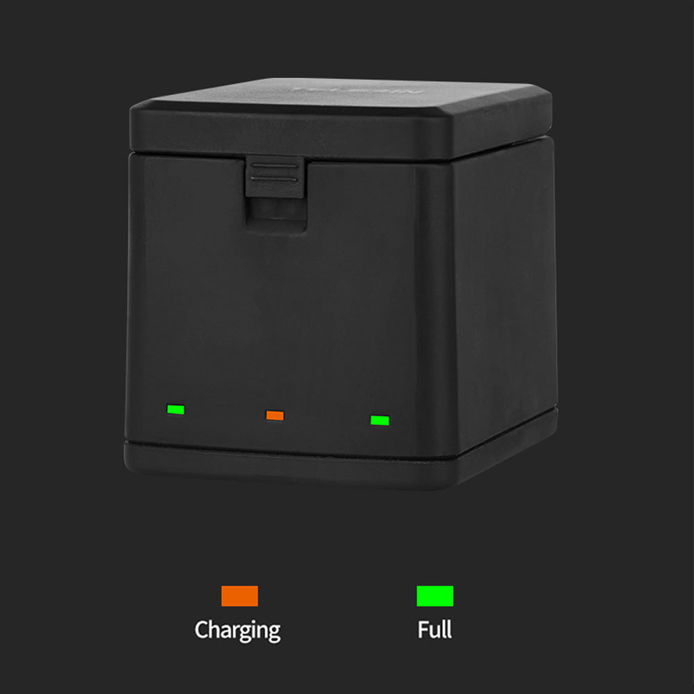 3 Slots LED Storage Charger Box for GoPro 5-8