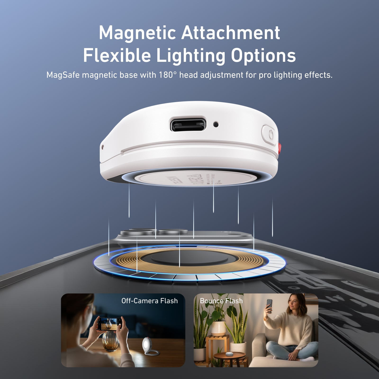 TELESIN Magnetic Flashlight for iPhone