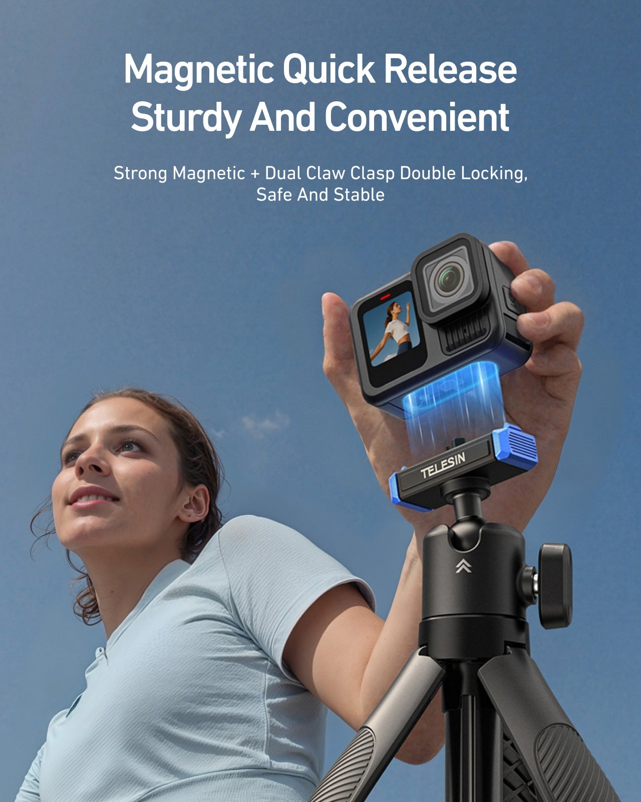 TELESIN Quick-Release Selfie Stick for GoPro 13