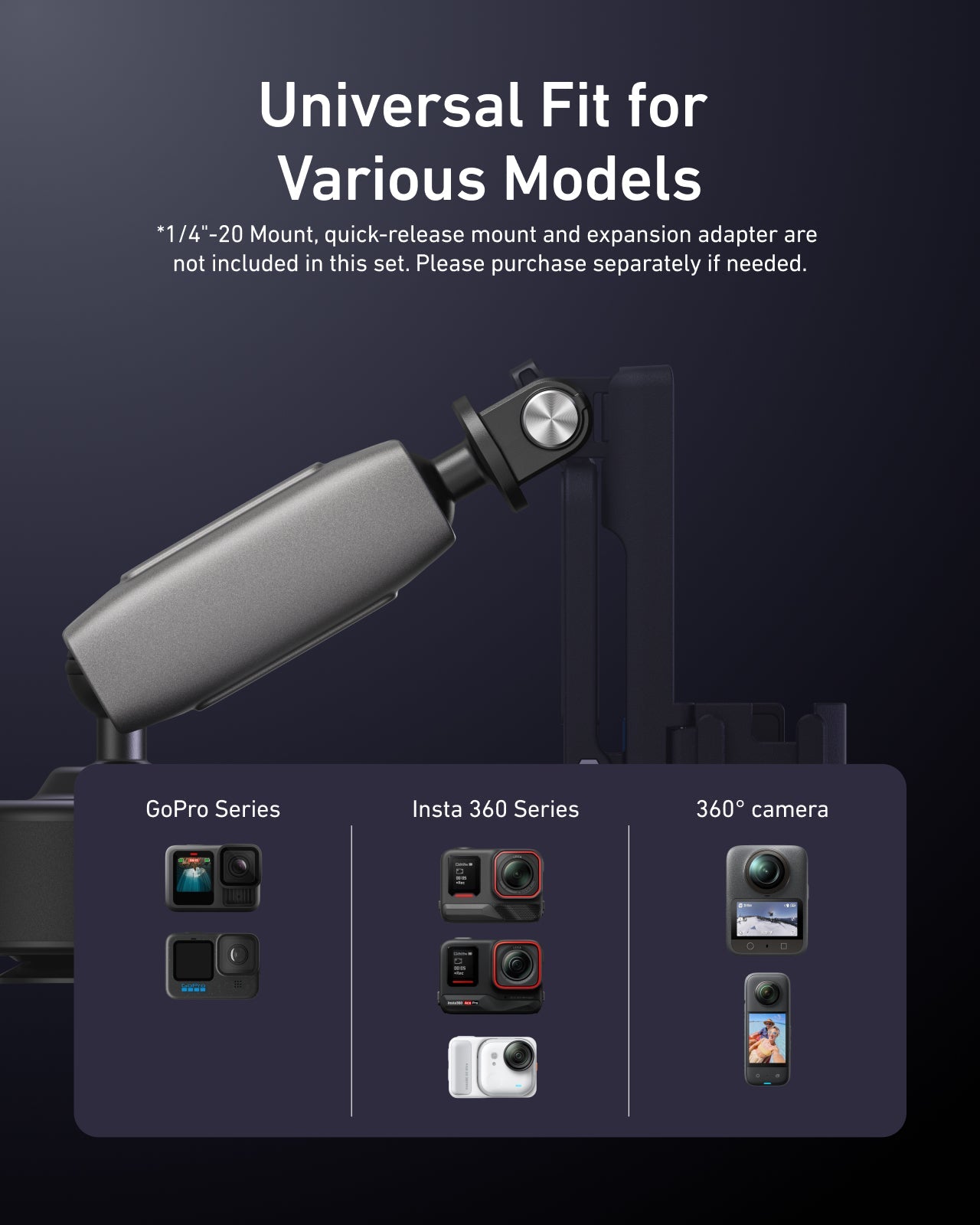 Electric Suction Cup Mount for DJI Osmo Pocket 3