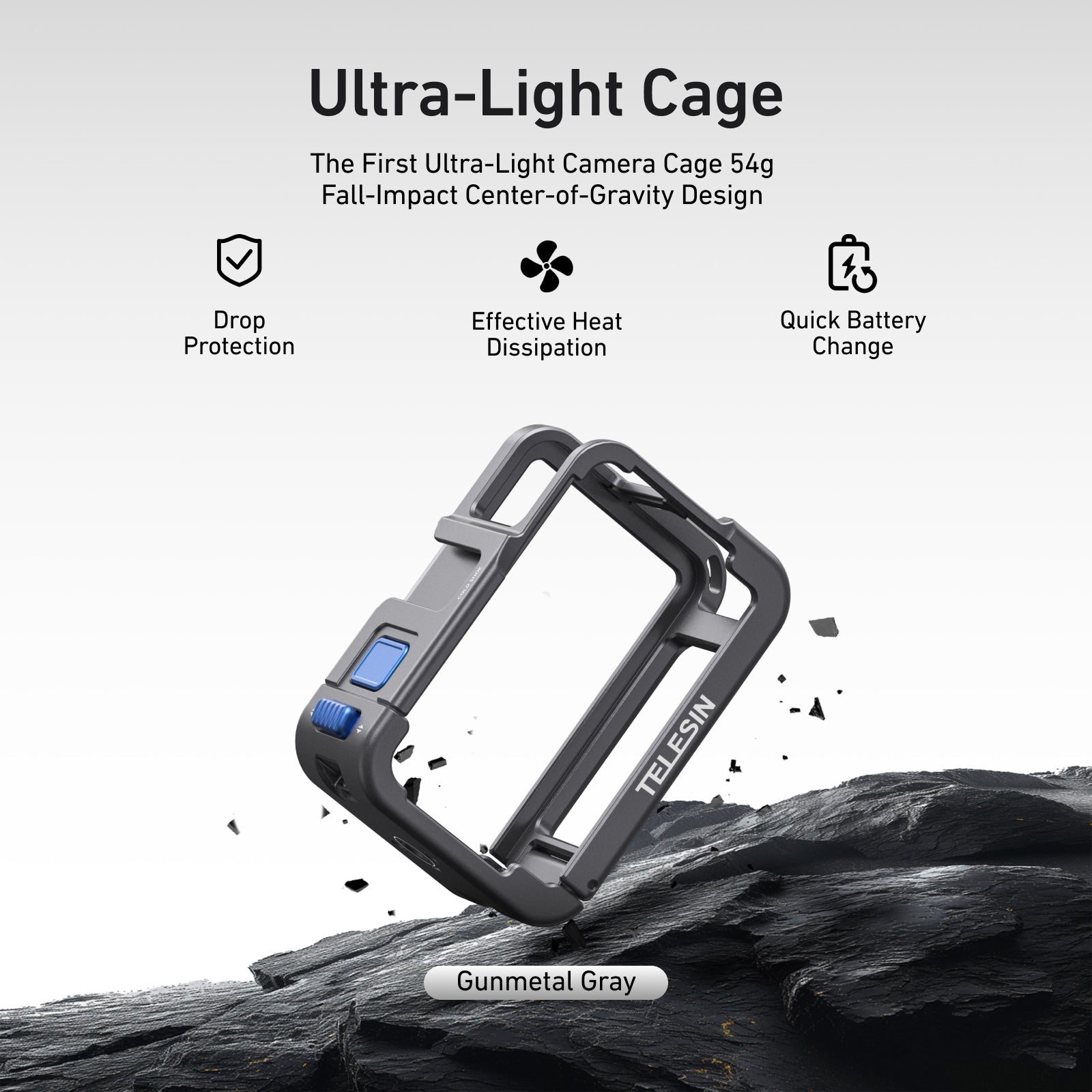 TELESIN Ultra-Light Cage For Action 5/4/3 Series