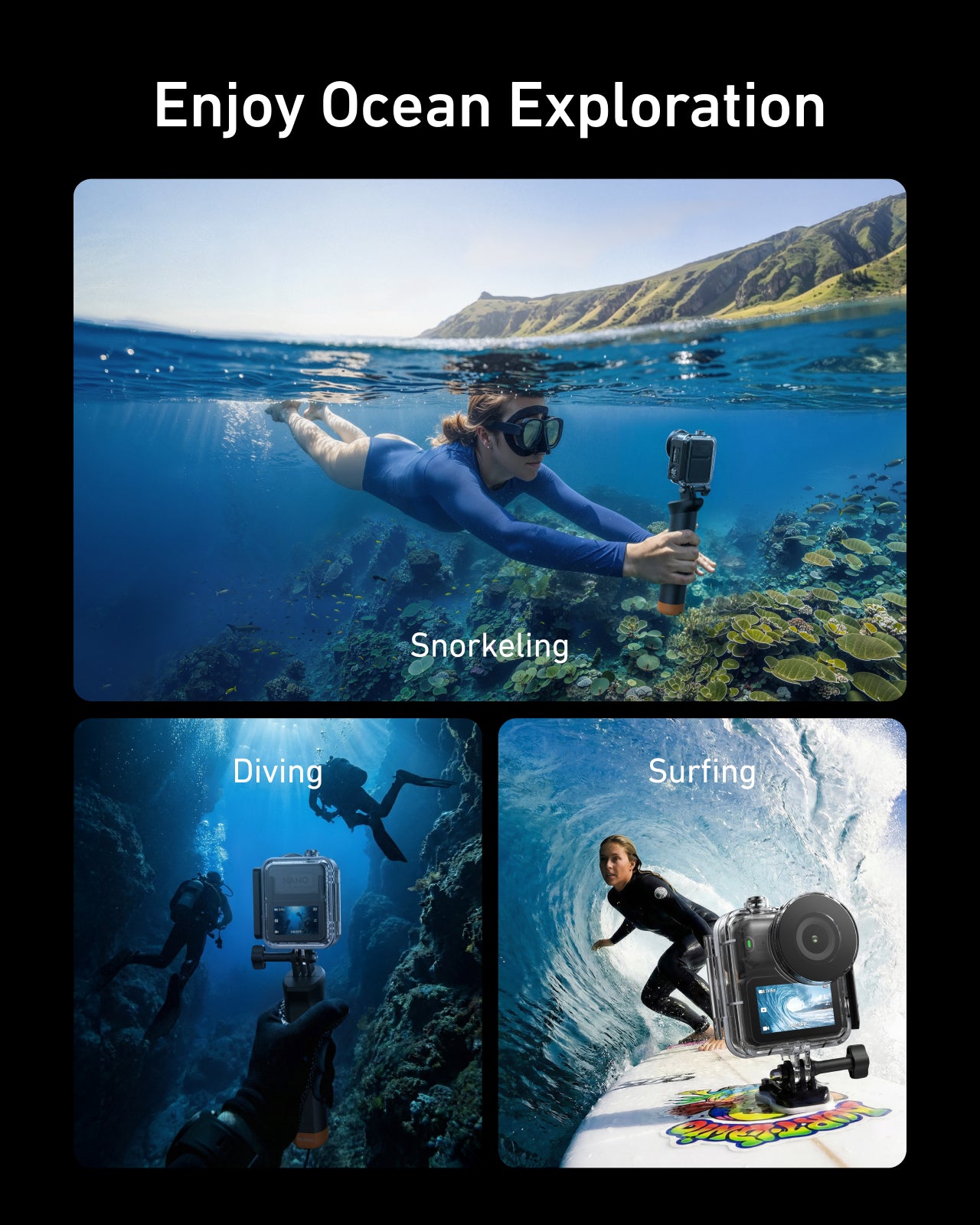 TELSIN 60m Waterproof Dive Case for DJI Osmo Nano