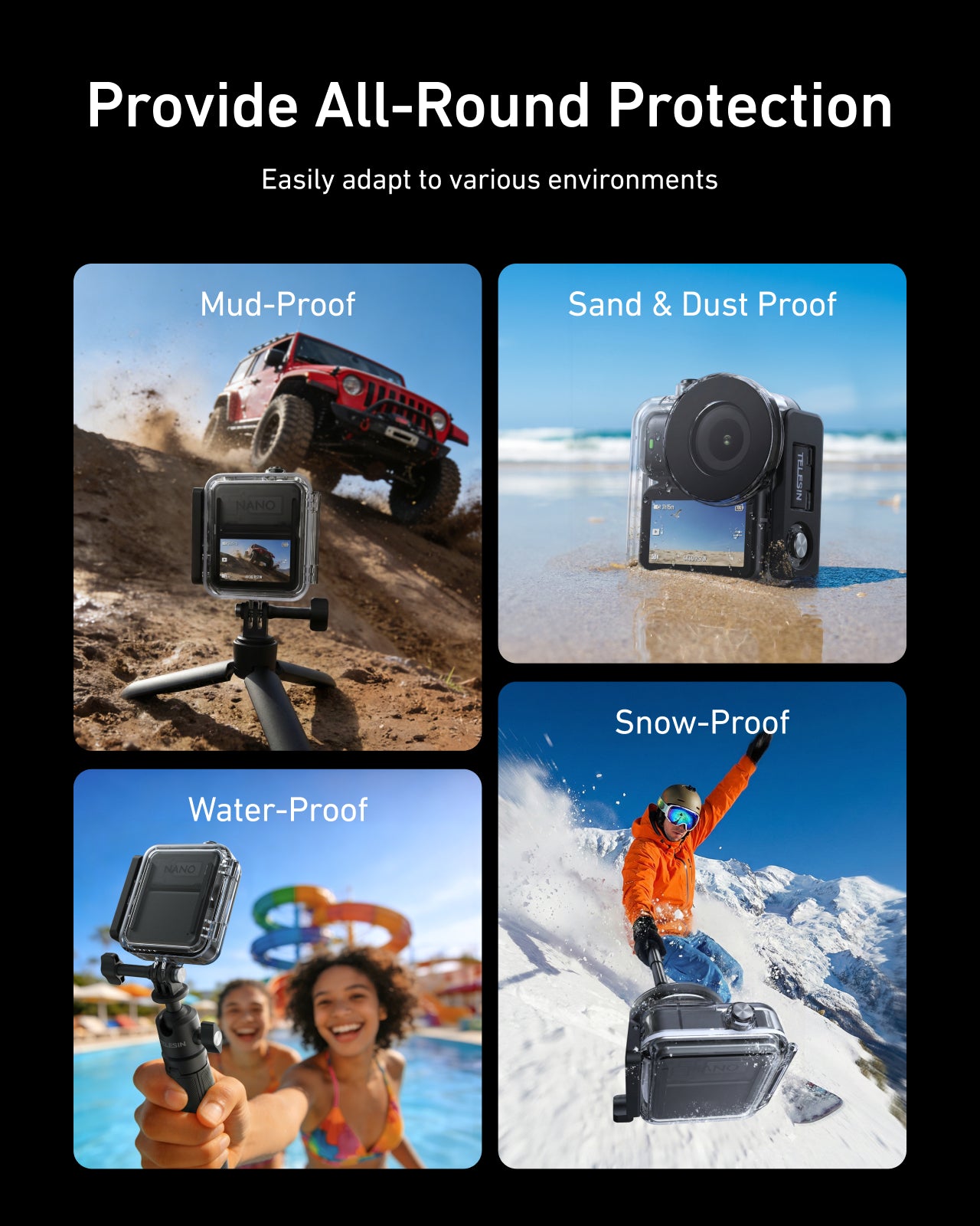 TELSIN 60m Waterproof Dive Case for DJI Osmo Nano