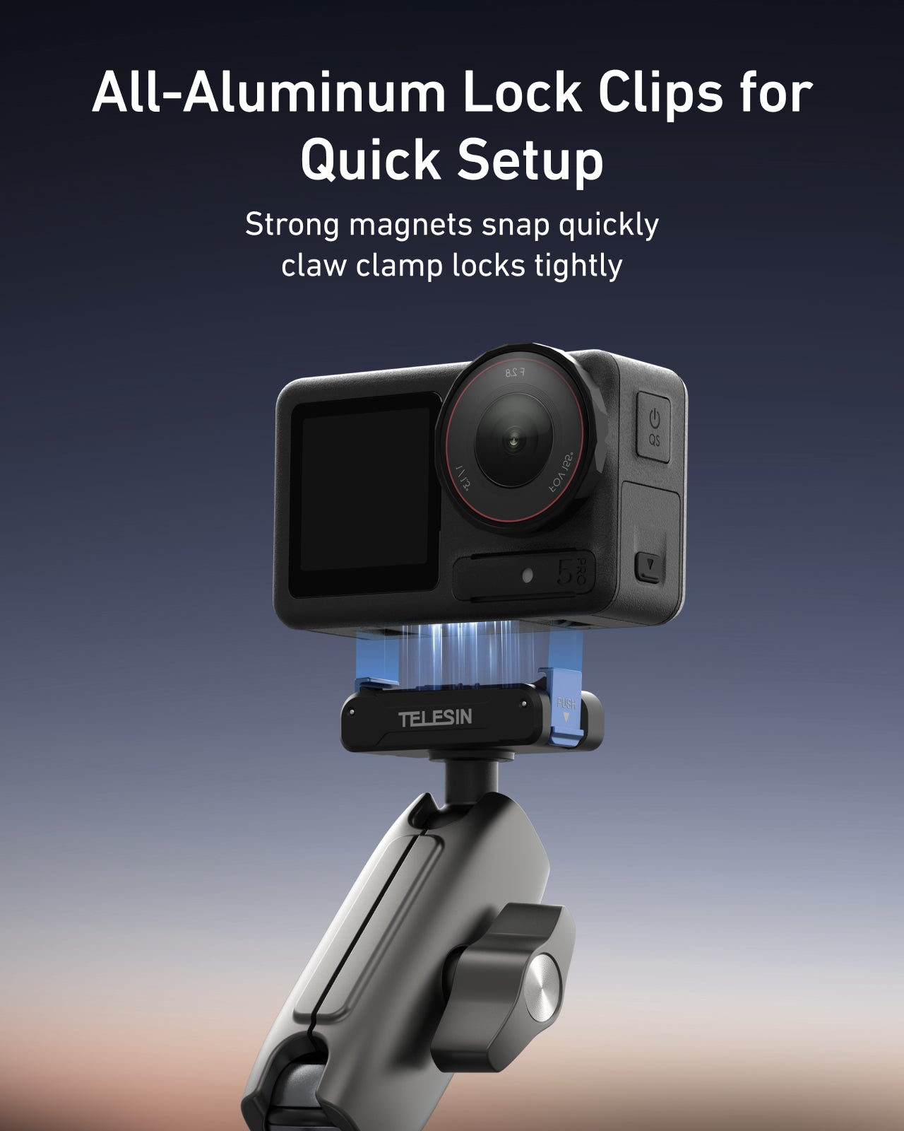 Aluminum Alloy Camera Clamp Mount for Osmo Action