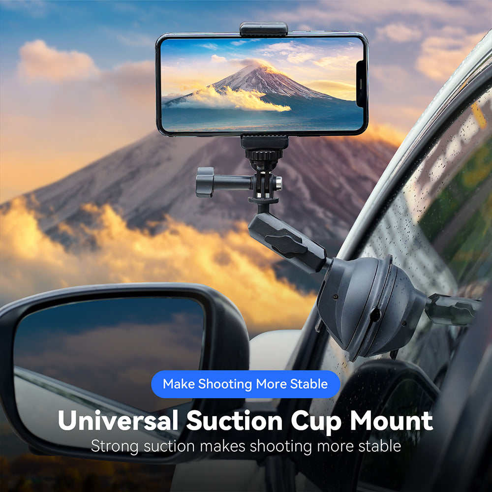 TELESIN Upgraded General Suction Cup Mount for Action Cameras