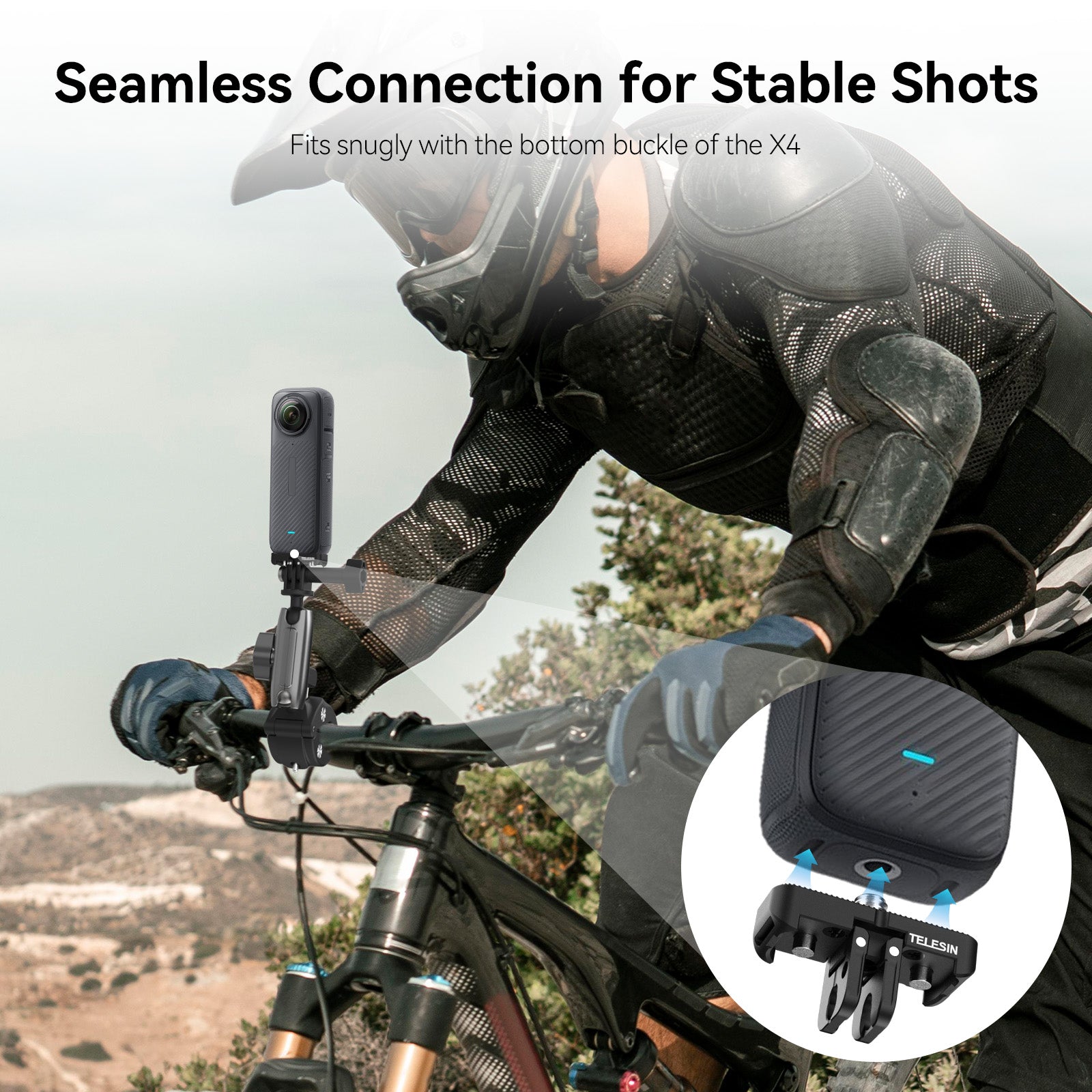 Telesin Dual Mount Adapter For Insta360 X4