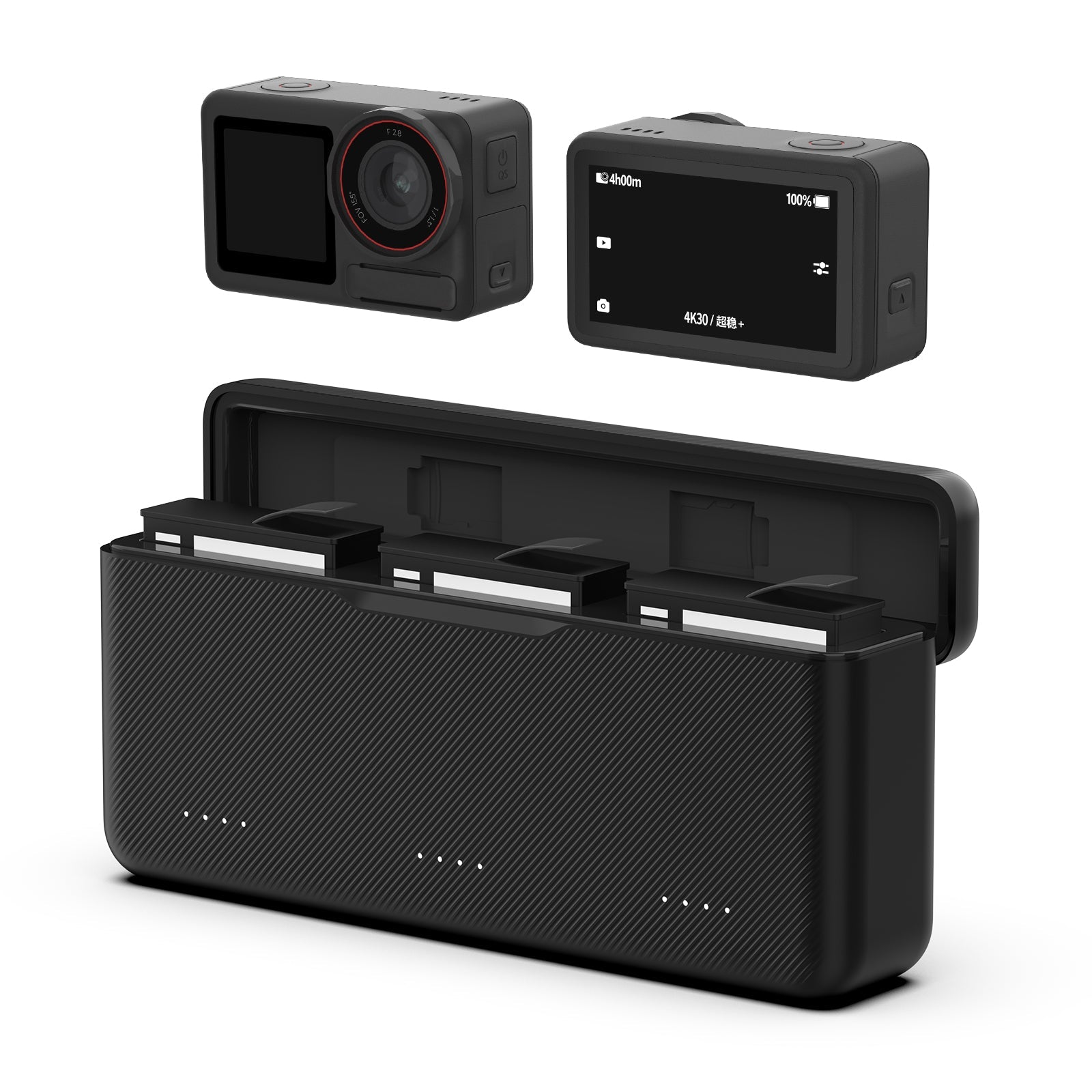 Telesin three card slot charging case for DJI Action 5/6
