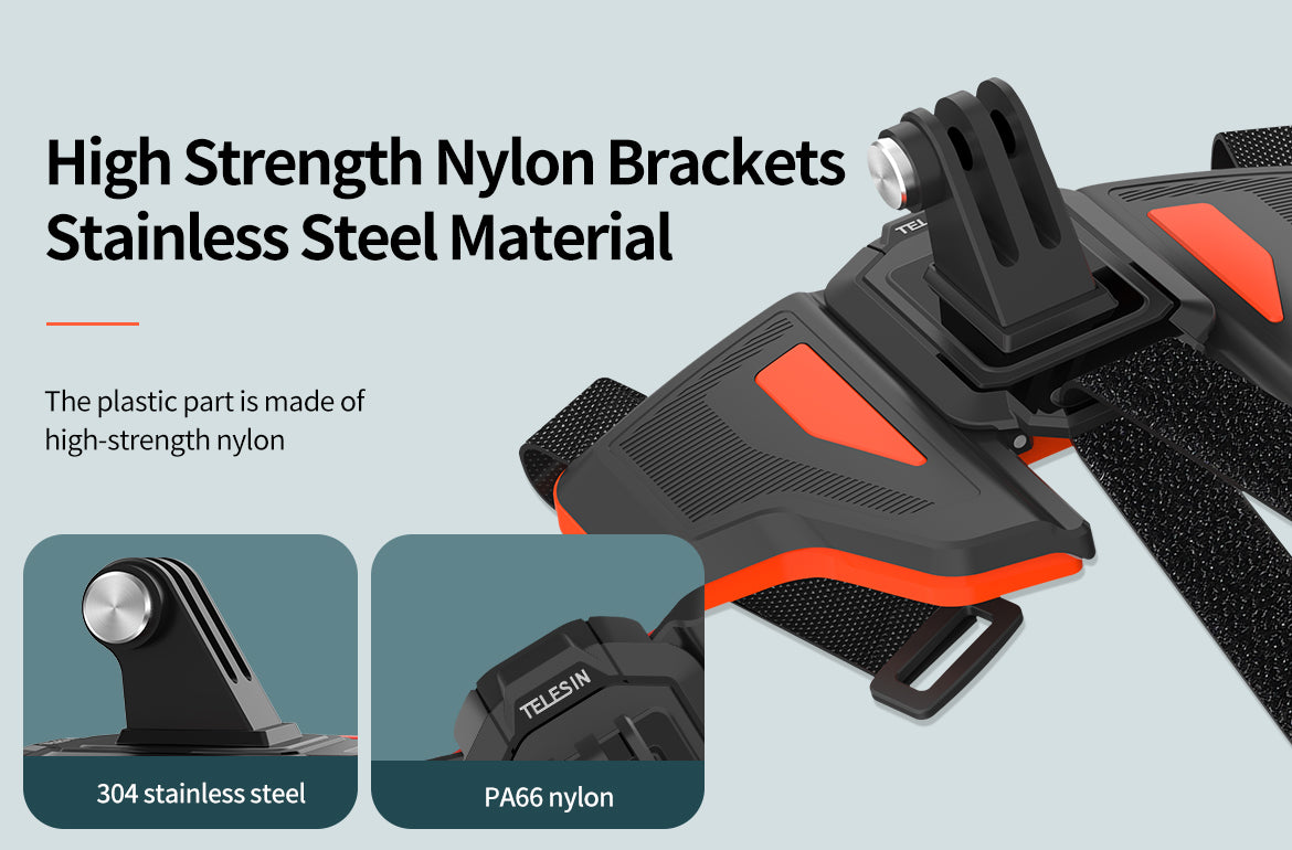 TELESIN Motorcycle Helmet Chin Strap Mount for GoPro