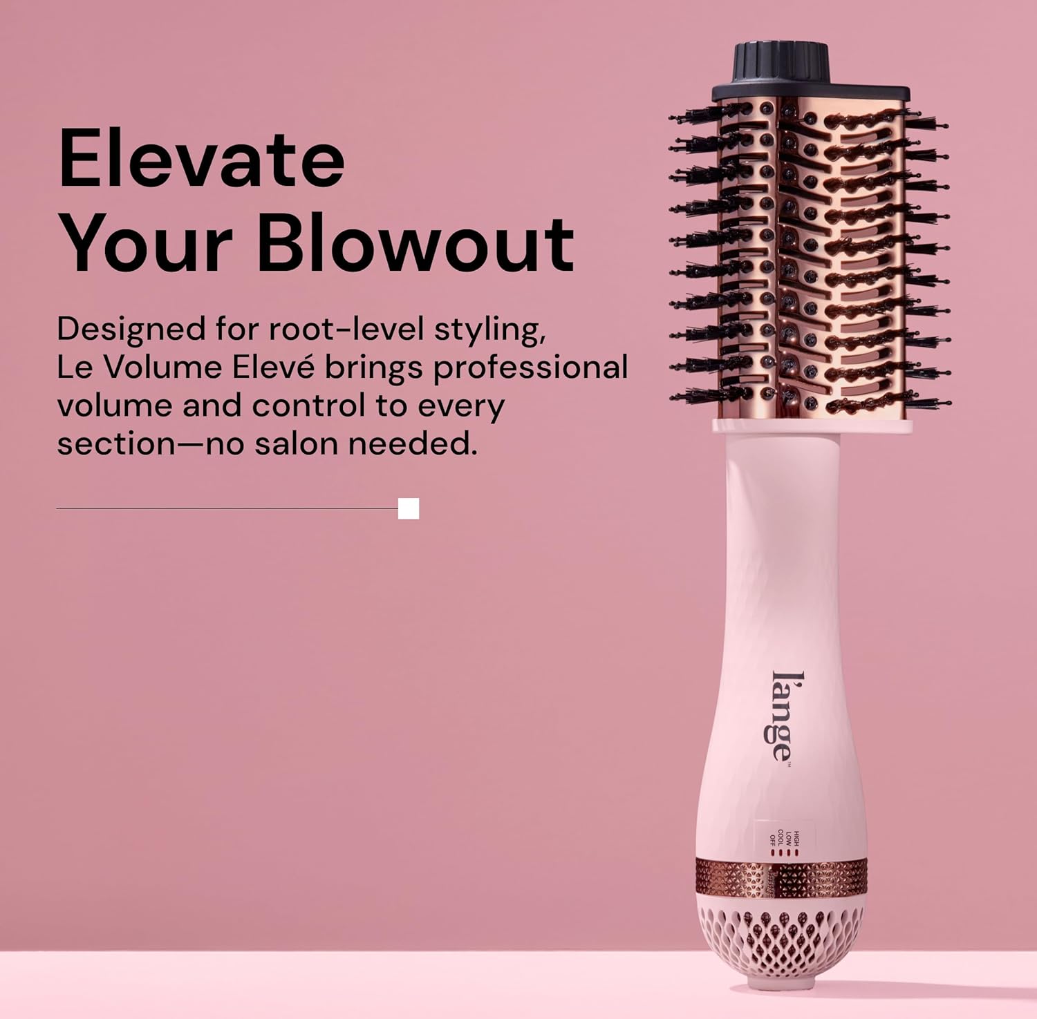 L'ANGE Hair Le Volume Elevé 65MM 2-in-1 Titanium Brush Dryer (Blush) - View 2