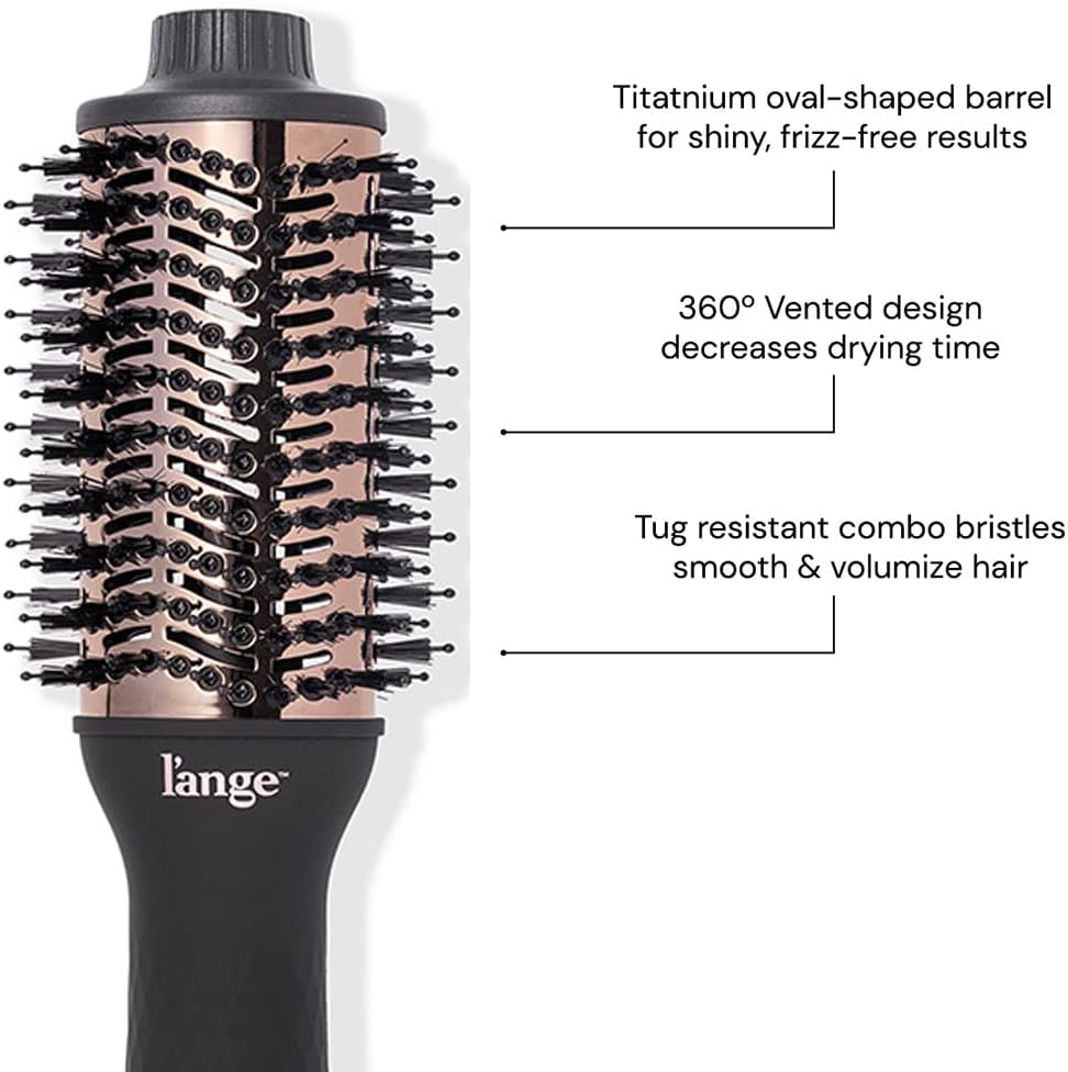 L'ANGE HAIR Le Volume 2-in-1 Titanium Blow Dryer Brush (Black - 60mm) - View 2