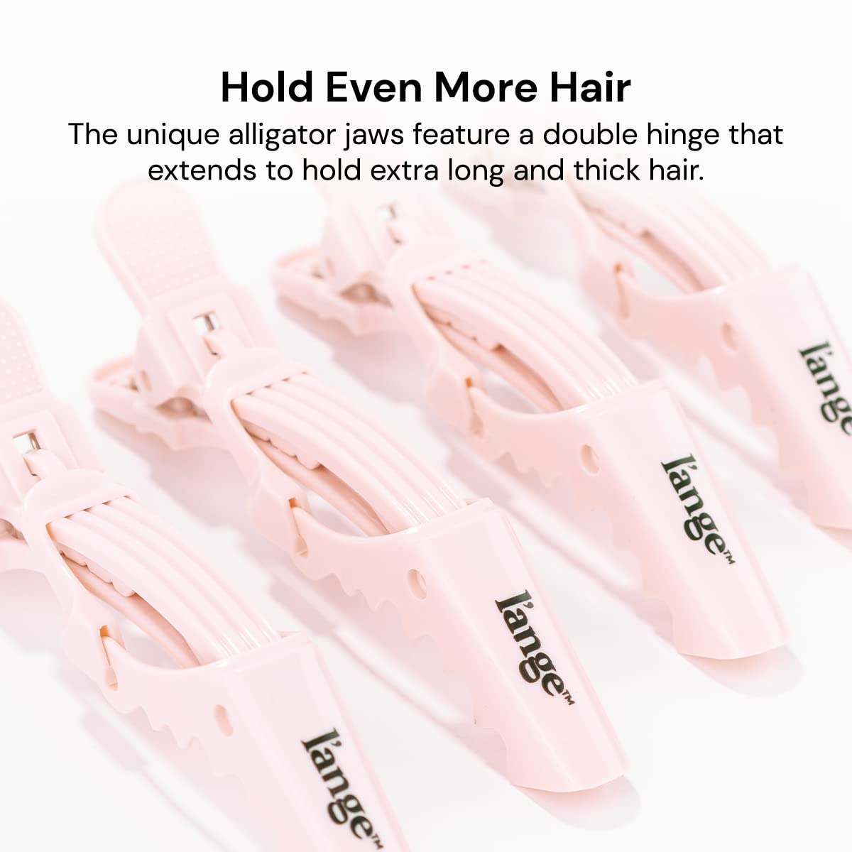 L’ange Alligator Hair Clips (Blush) - View 2