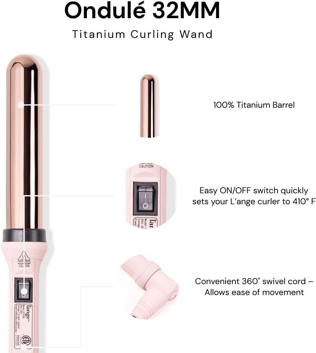L'ANGE HAIR Ondulé 32 MM Titanium Curling Wand - View 3
