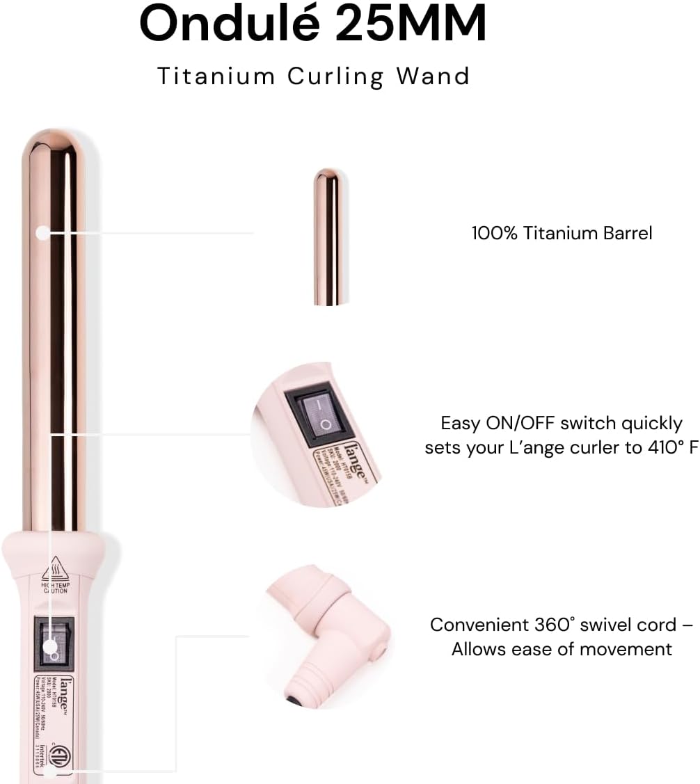 L'ANGE HAIR Ondulé 25MM Titanium Curling Wand - View 2