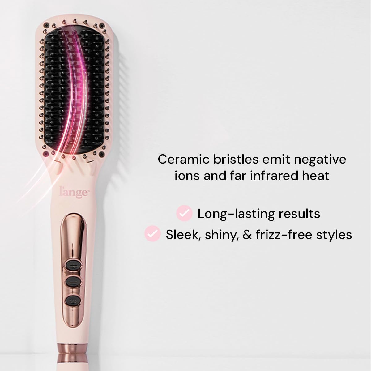 L'ANGE HAIR Le Vite Straightening Brush (Blush) - View 5