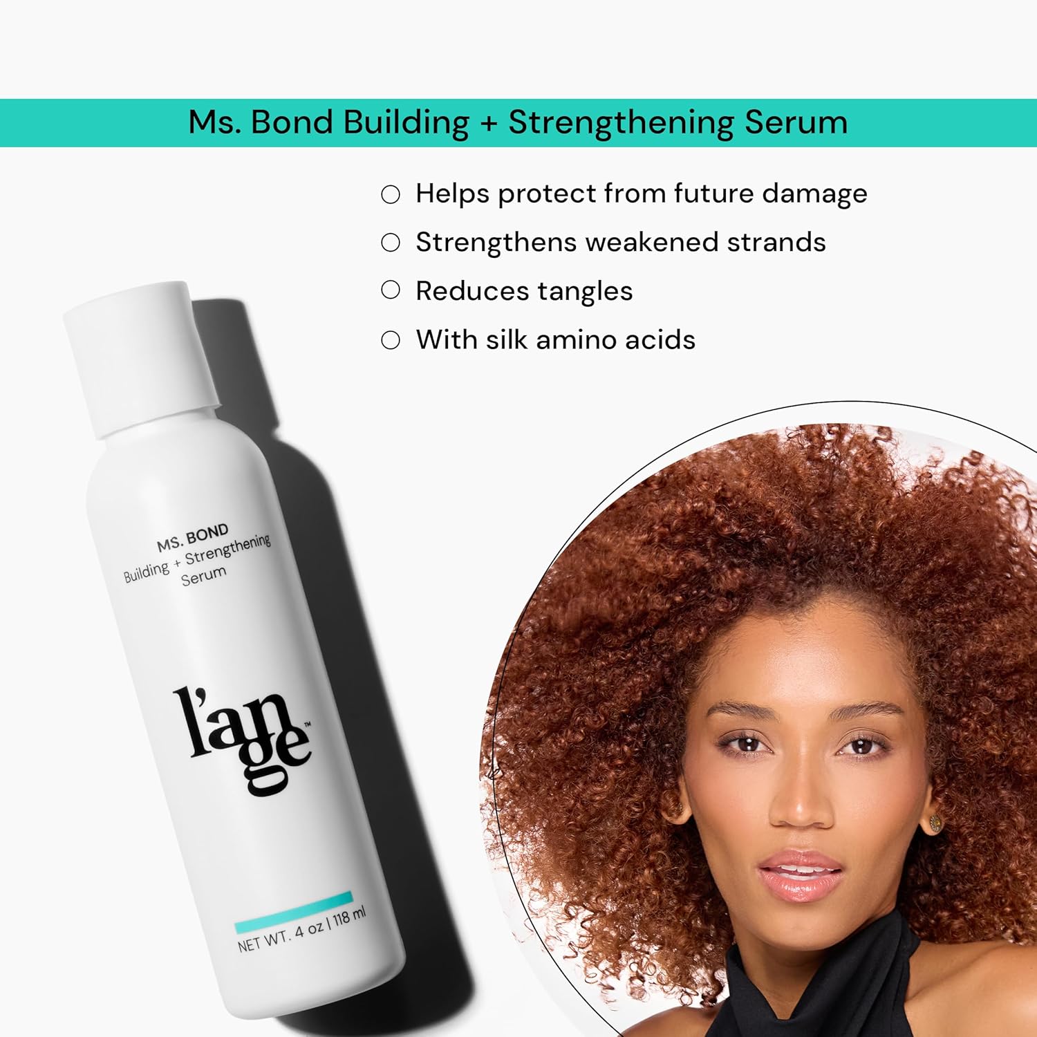 L'ANGE HAIR Ms. Bond Building + Strengthening Hair Serum (4 fl oz Bottle) - View 2
